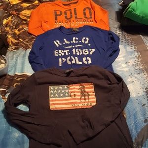 Boys lot of long sleeve polo t-shirts