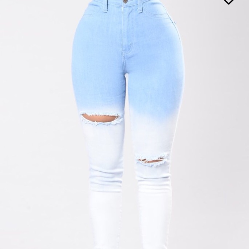 High Waisted Ombré Jeans