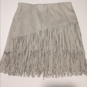 Grey Zara fringe skirt