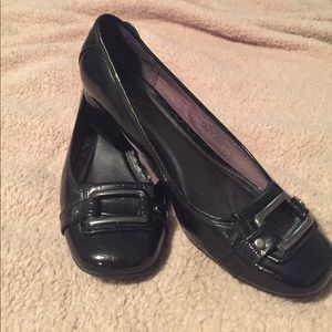 Black professional low heels.