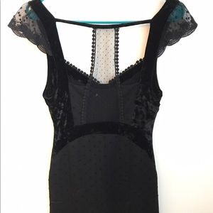 Free People Vintage Dress lace and velvet
