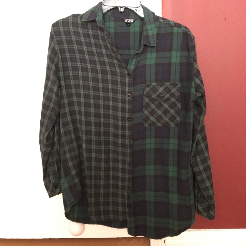 Green Topshop flannel