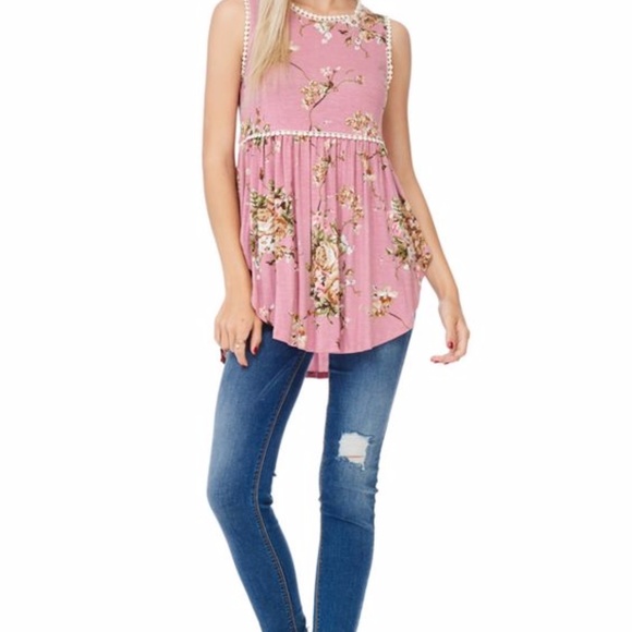 BUY 1, GET 1 FREE! Floral Lace Trim Sleeveless - Picture 6 of 7