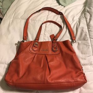 Coach coral crossover/shoulder bag