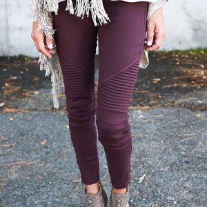Motocross Piper Jeggings - wine colored