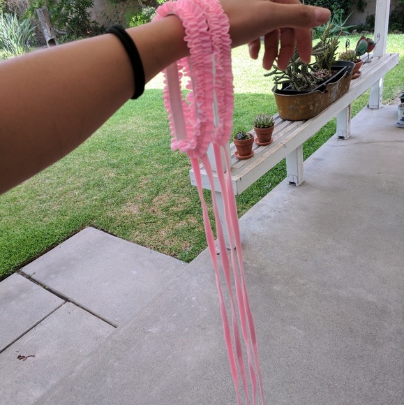 SOLD. Light Pink Leg Wraps - Picture 2 of 4