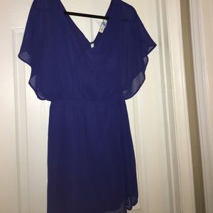 Purple chiffon sheath dress