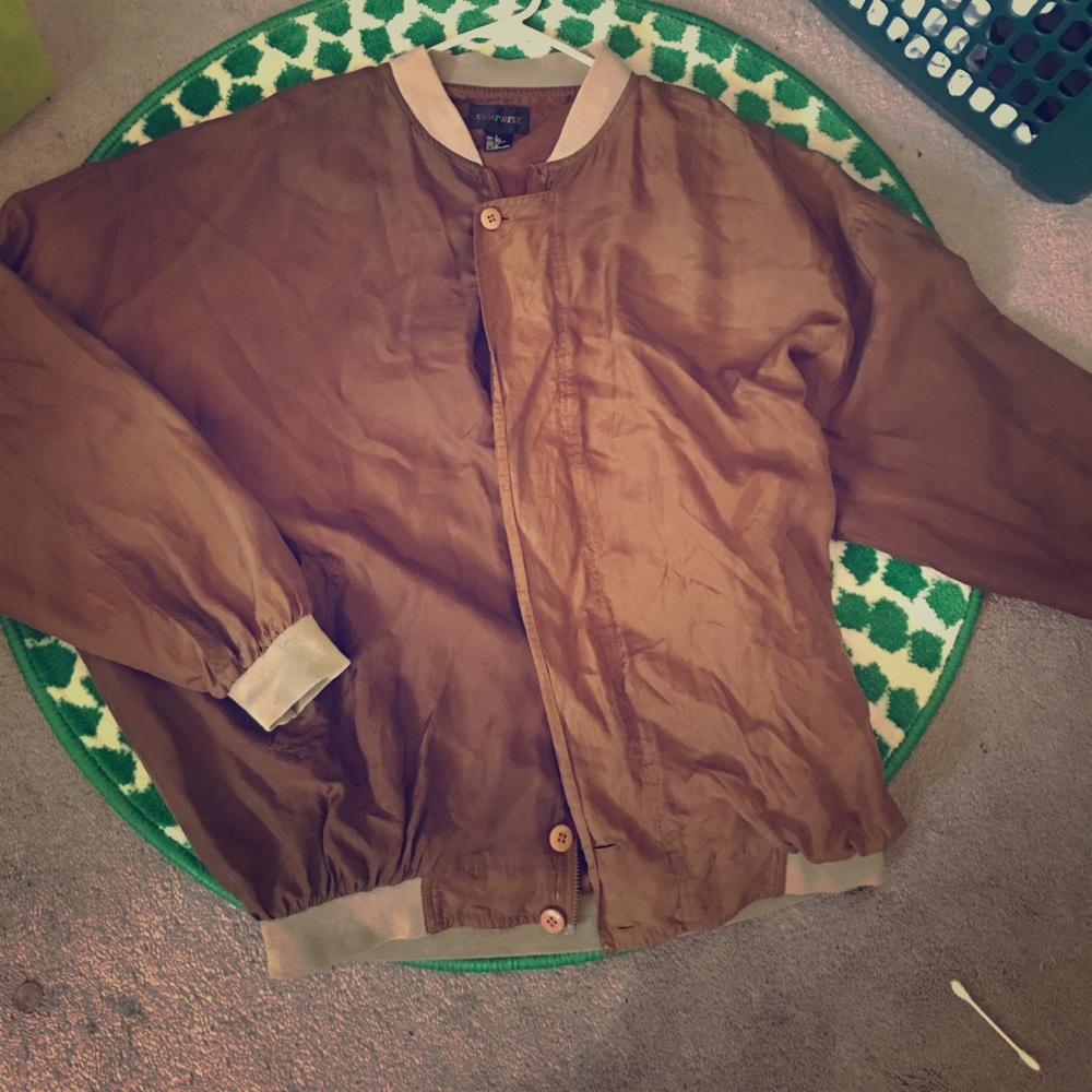 100% SILK BOMBER JACKET