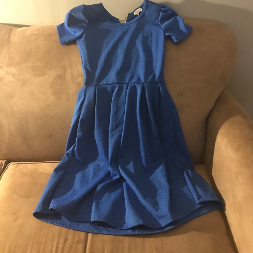 Lularoe XS Amelia, bright royal blue
