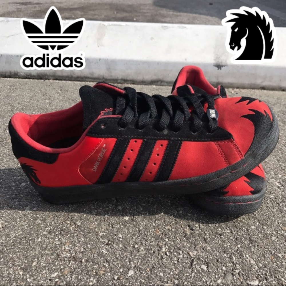 Adidas red dark horse rare size 7 us