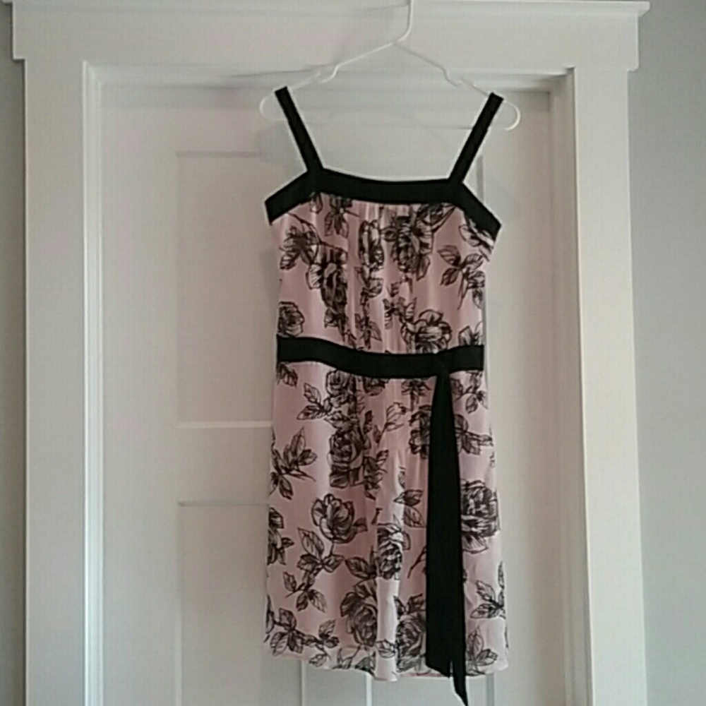 Pink dress.