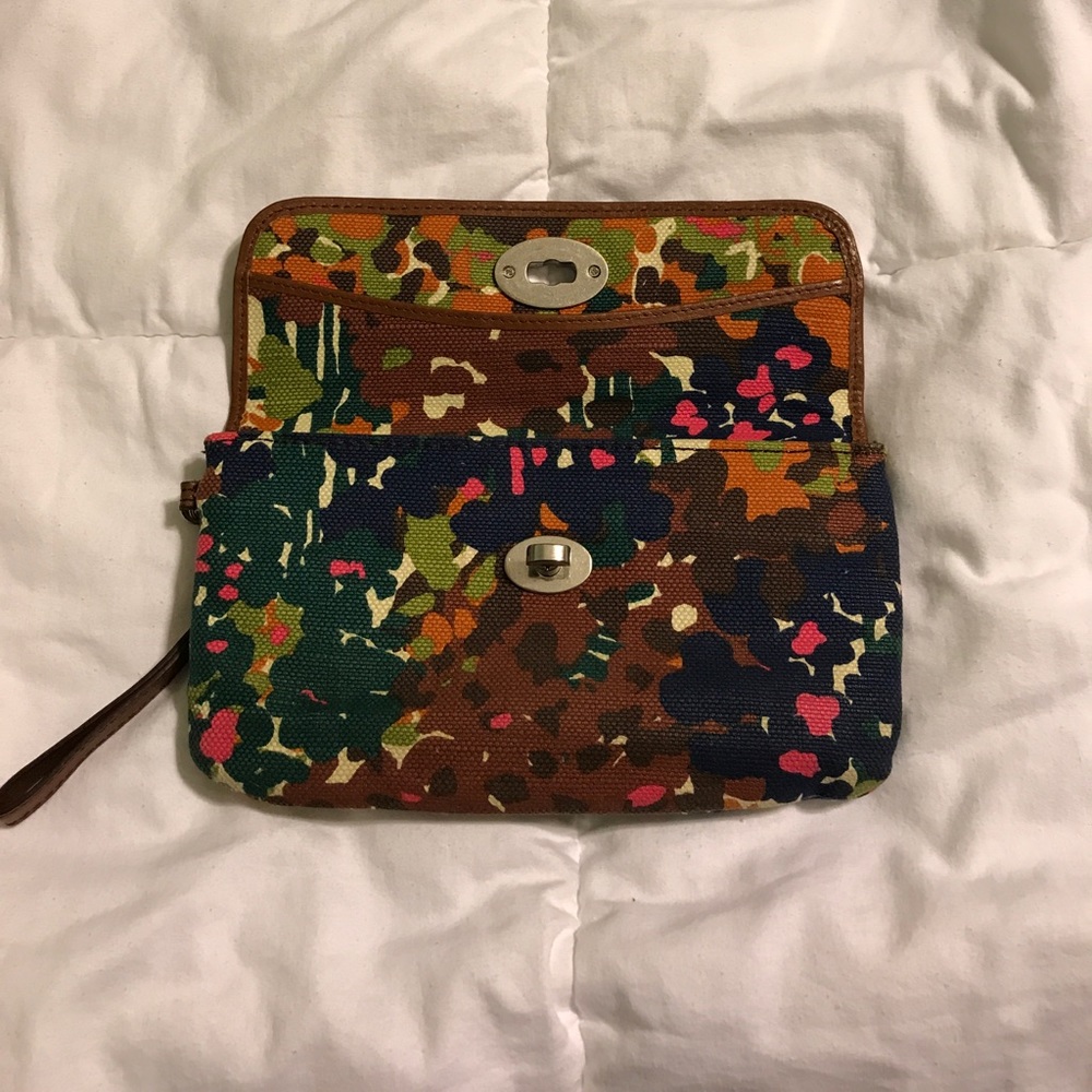 Fossil multi colored wristlet