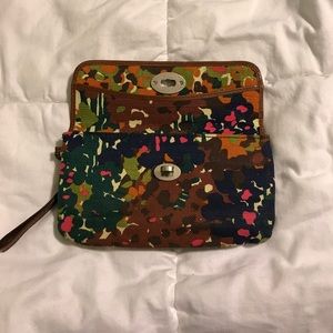 Fossil multi colored wristlet