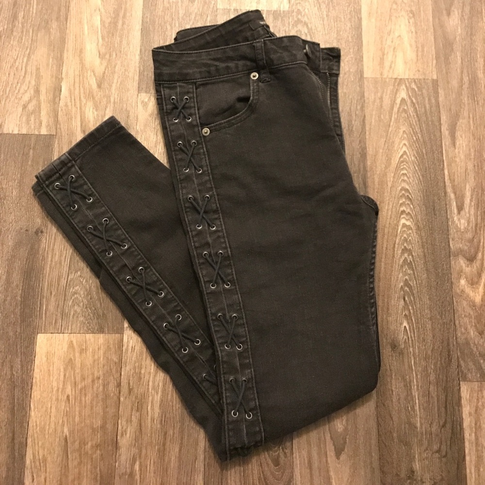 F21 "lace up" jeans