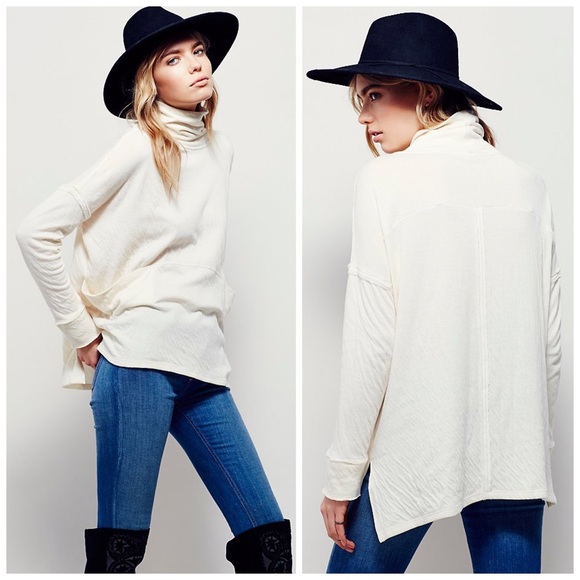 Free People Long Flight Pullover Turtleneck Top - Picture 7 of 7