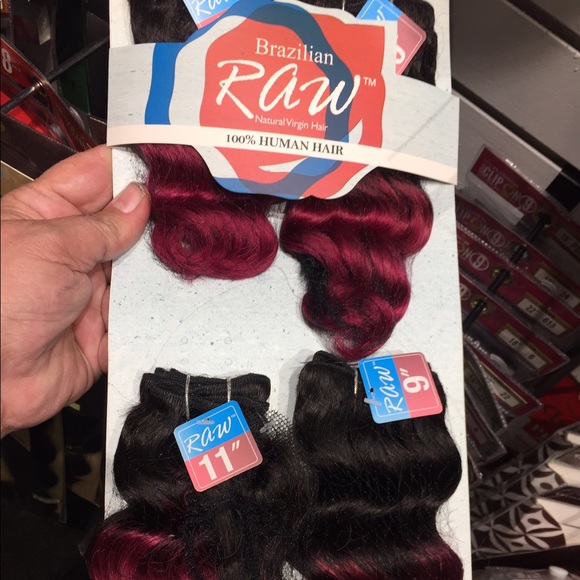 Weave deep wave burgundy ombré virgin new human main image 6