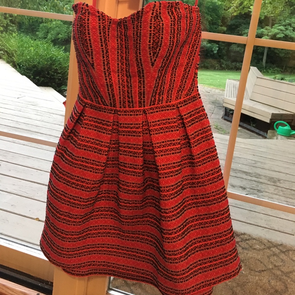 Akira of Chicago Strapless Bright Dress