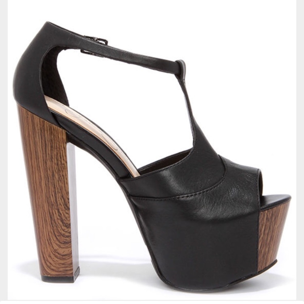 Jessica Simpson Dany Black Platform High Heels