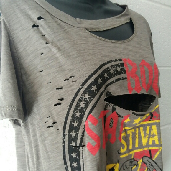 Short Sleeve Destroyed Festival Tee - Picture 4 of 6