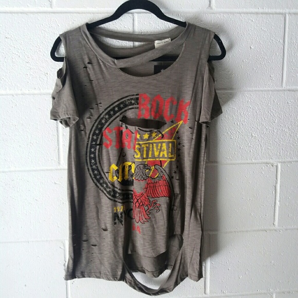 Short Sleeve Destroyed Festival Tee - Picture 5 of 6