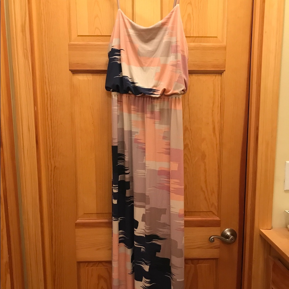 Tori Richard Blurred Line long Dress