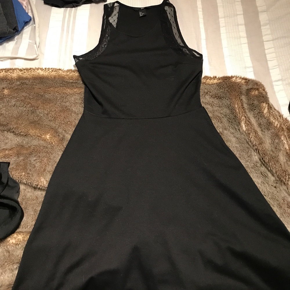Black A-line dress