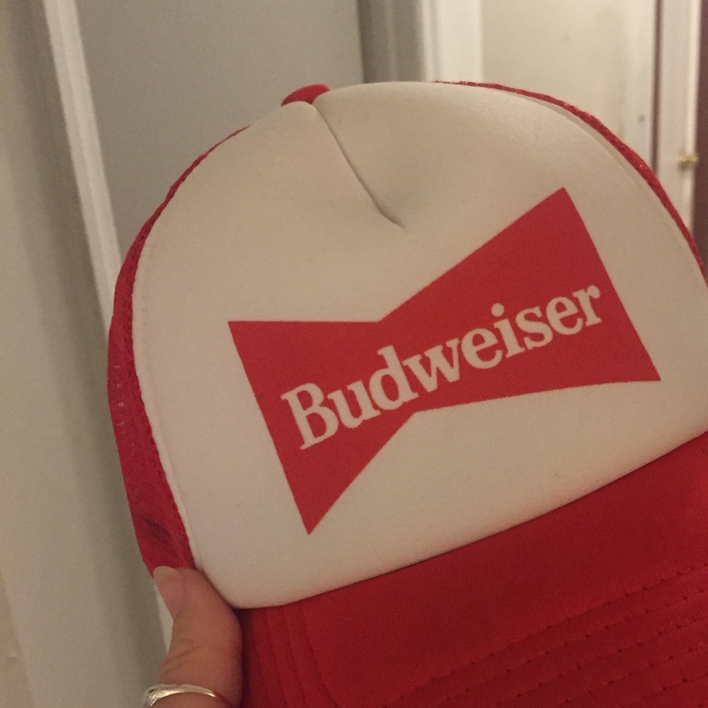 Budweiser trucker snapback hat