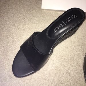 White House Black Market black wedges size 8