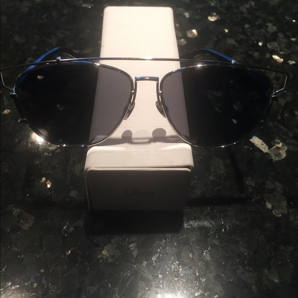 Dior technologic silver mirrored sunglasses
