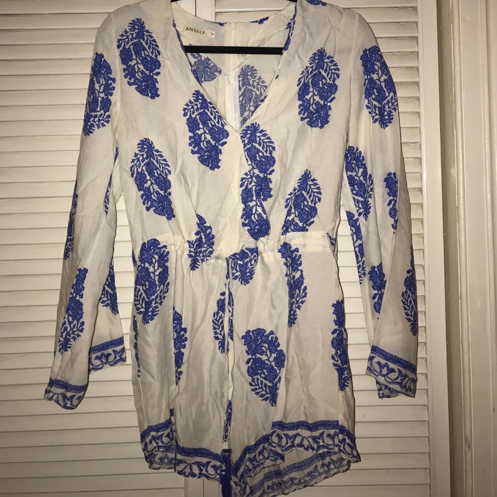 Blue and white romper - Picture 2 of 5