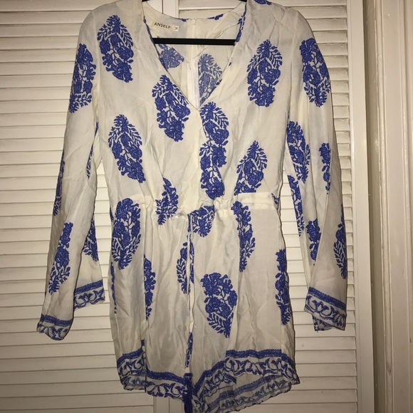 Blue and white romper - Picture 2 of 5