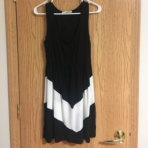 Black Dress with Chevron Stripe