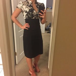 Speechless Black and White Floral Dress