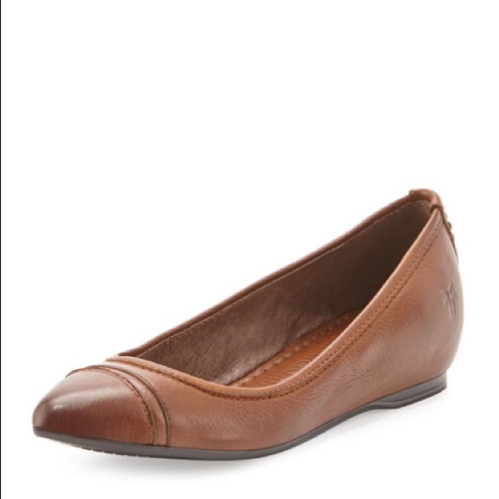 FRYE "Alicia" ballet cognac flats
