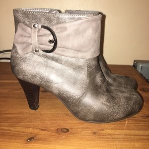 Gray booties