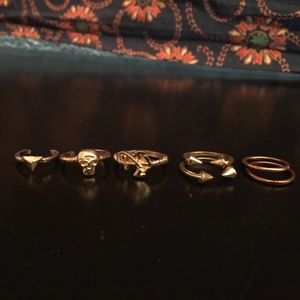 Mid finger ring set