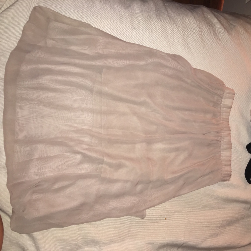 Nude Sheer Maxi Skirt