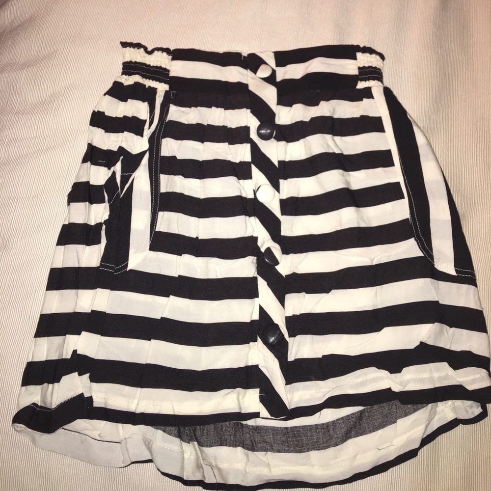 Black & White Stripe Skirt