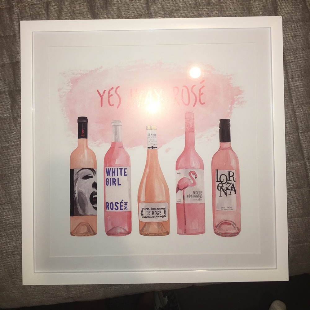 Oliver Gal Yes Way Rosé Framed Painting Print
