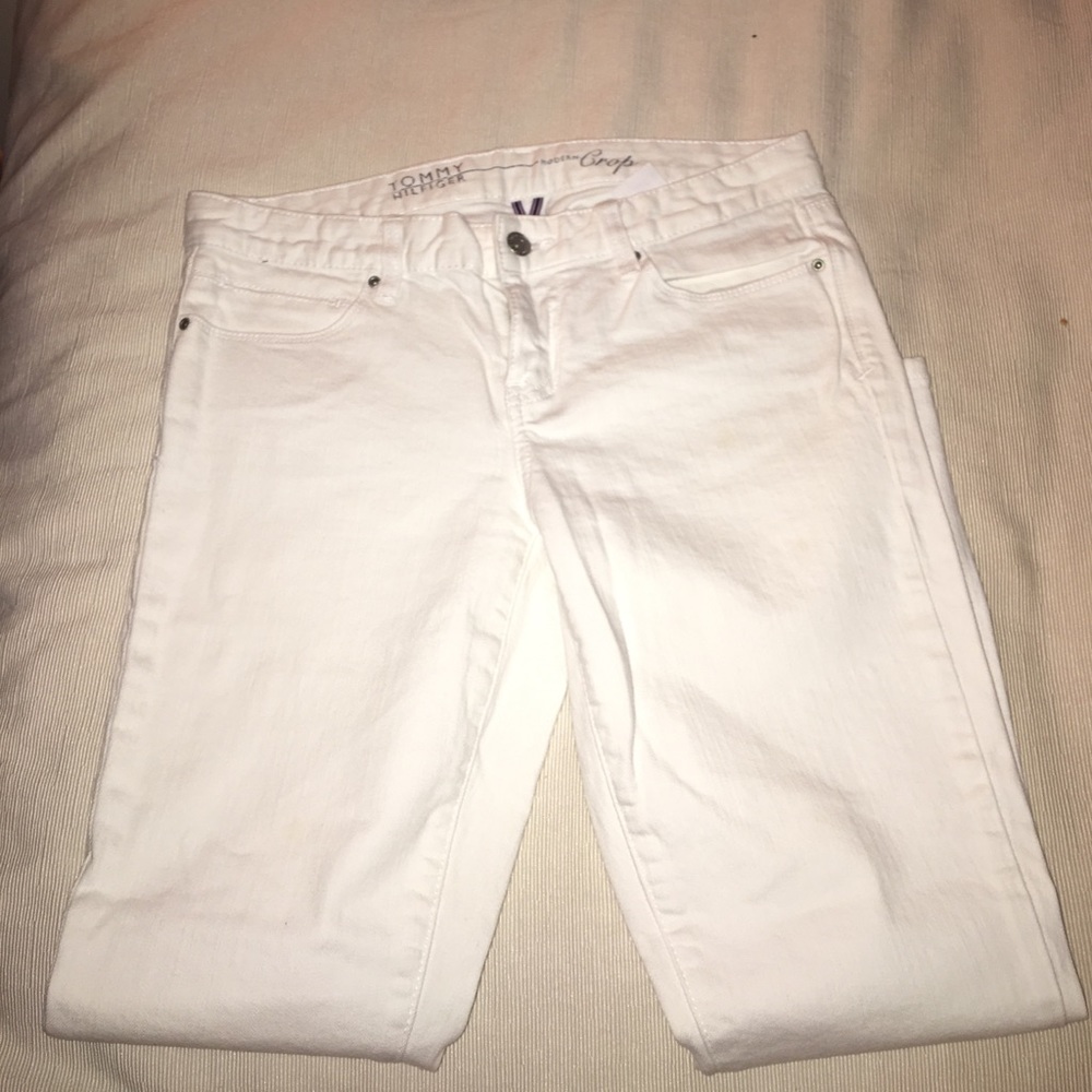 White Jean Crop/Capri