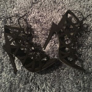 Lace up heel sandals