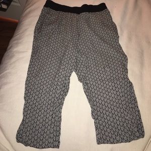 Black & White Pattern Joggers (folded)