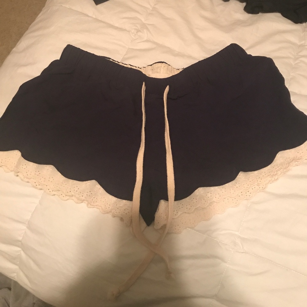 Altar'd state blue lace shorts