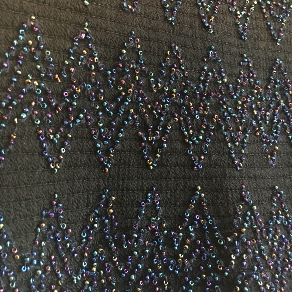 Forever 21 Iridescent Beaded Mini Skirt