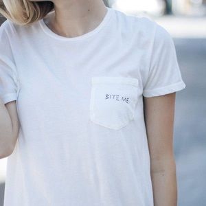 Brandy Melville bite me t-shirt
