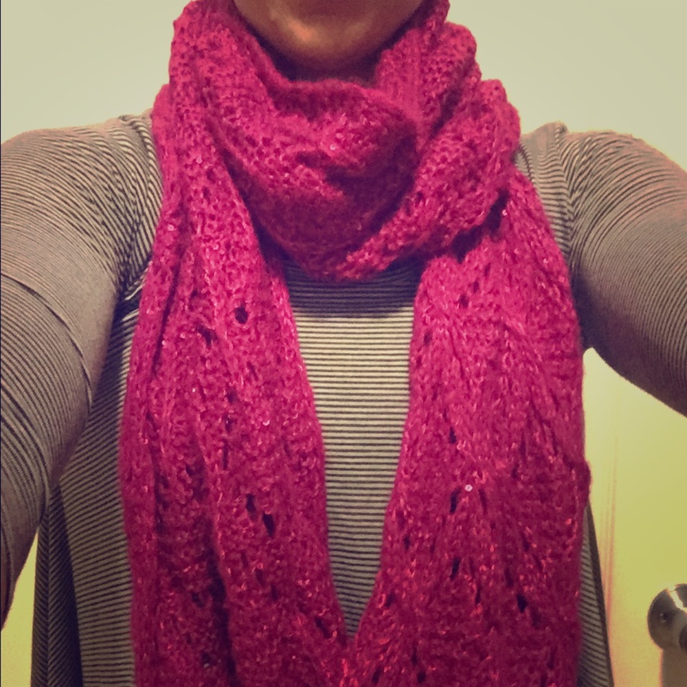 Pink Sparkling Scarf