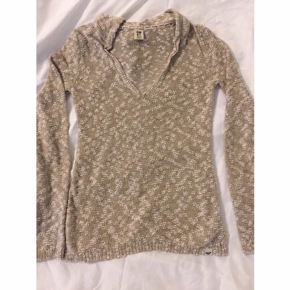 Hooded Cream Sweater