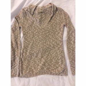 Hooded Cream Sweater