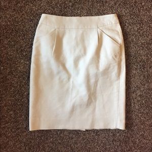 J Crew white/ivory pencil skirt sz 2