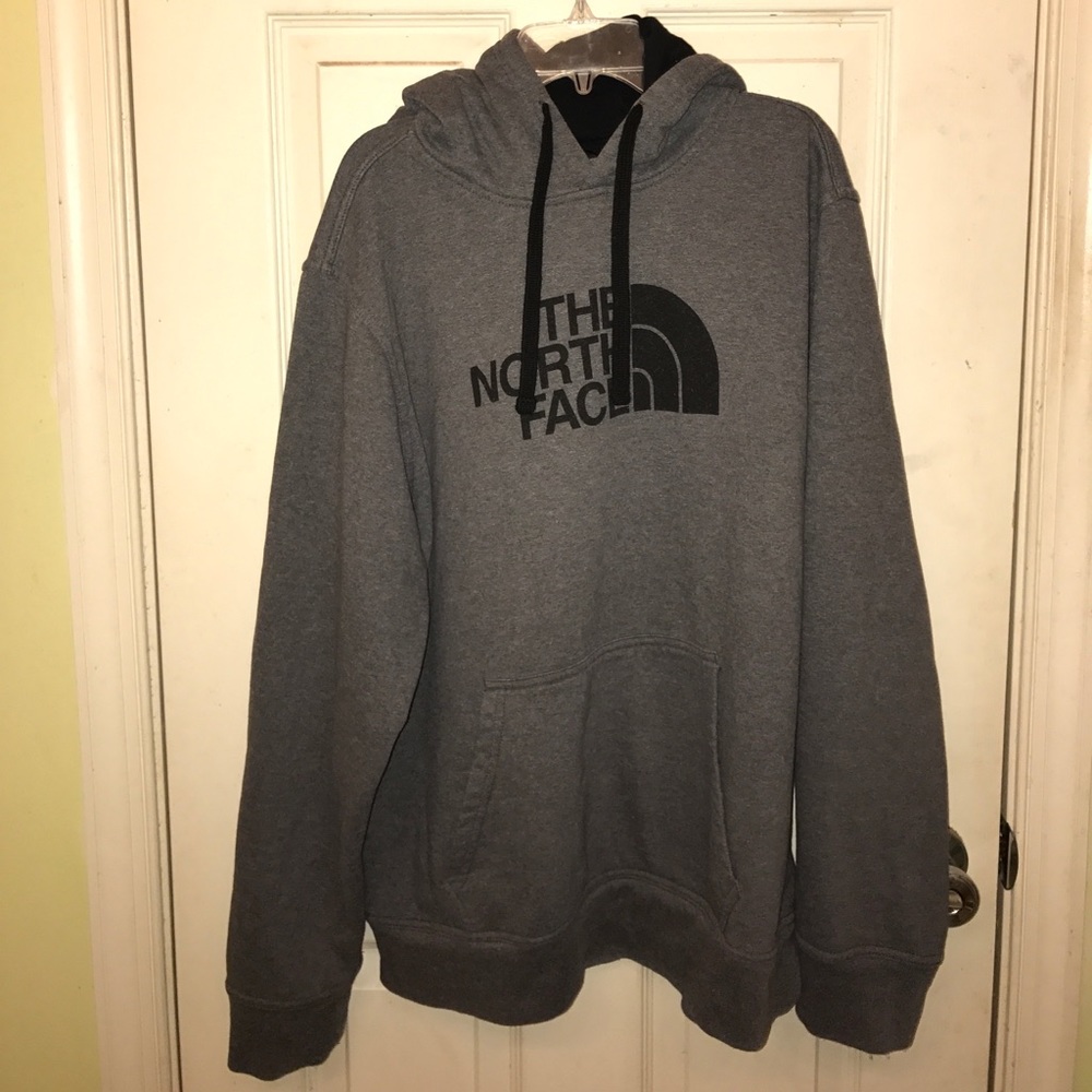 Gray MENS north face hoodie